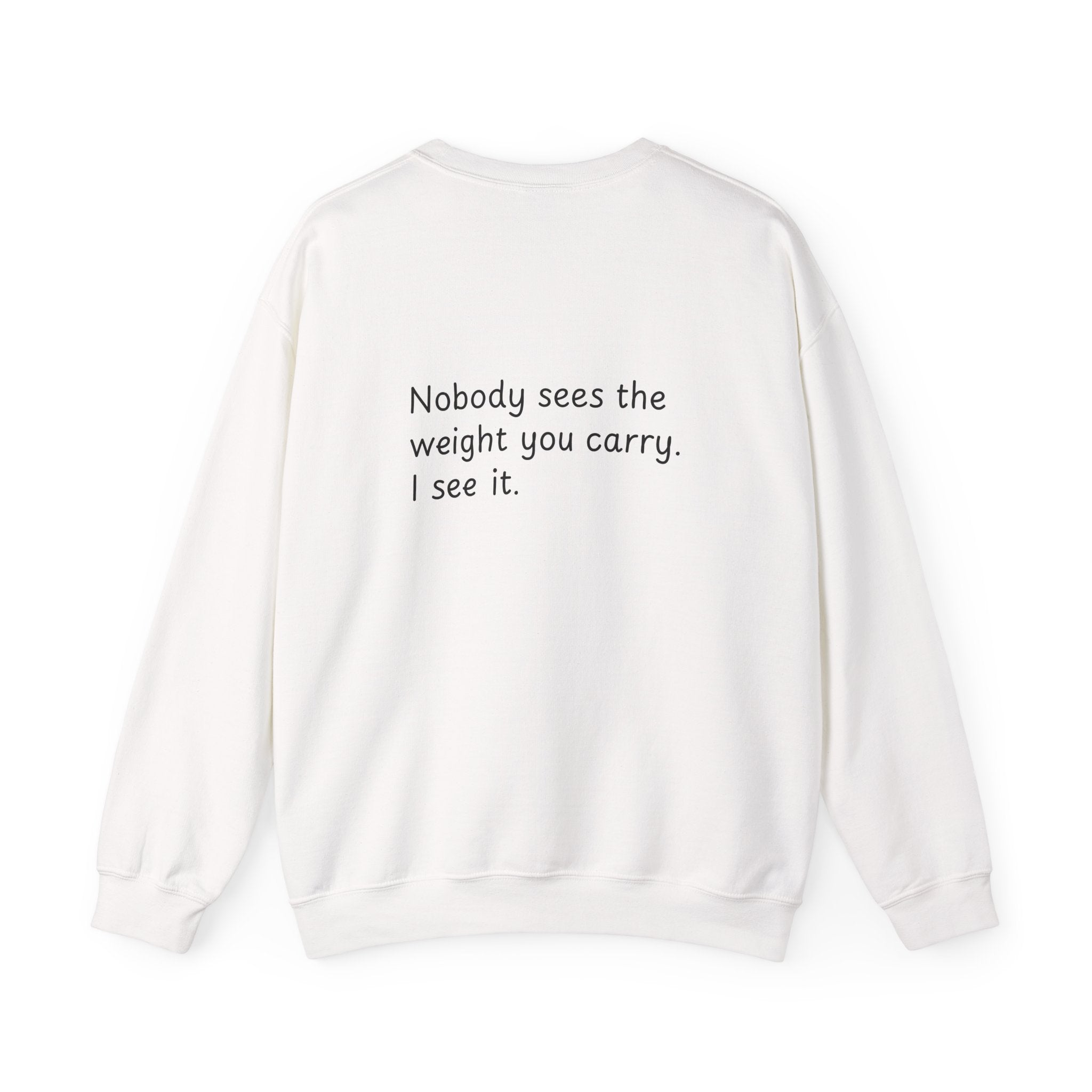 Crewneck Sweatshirt with 3:19 Minimal Script — Subtle Inspirational Graphic