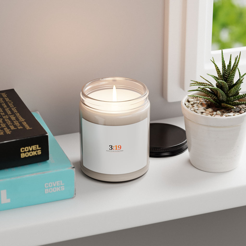 3:19 Soy Candle — 9oz Scented Jar Candle (Calming Citrus & Warm Amber)