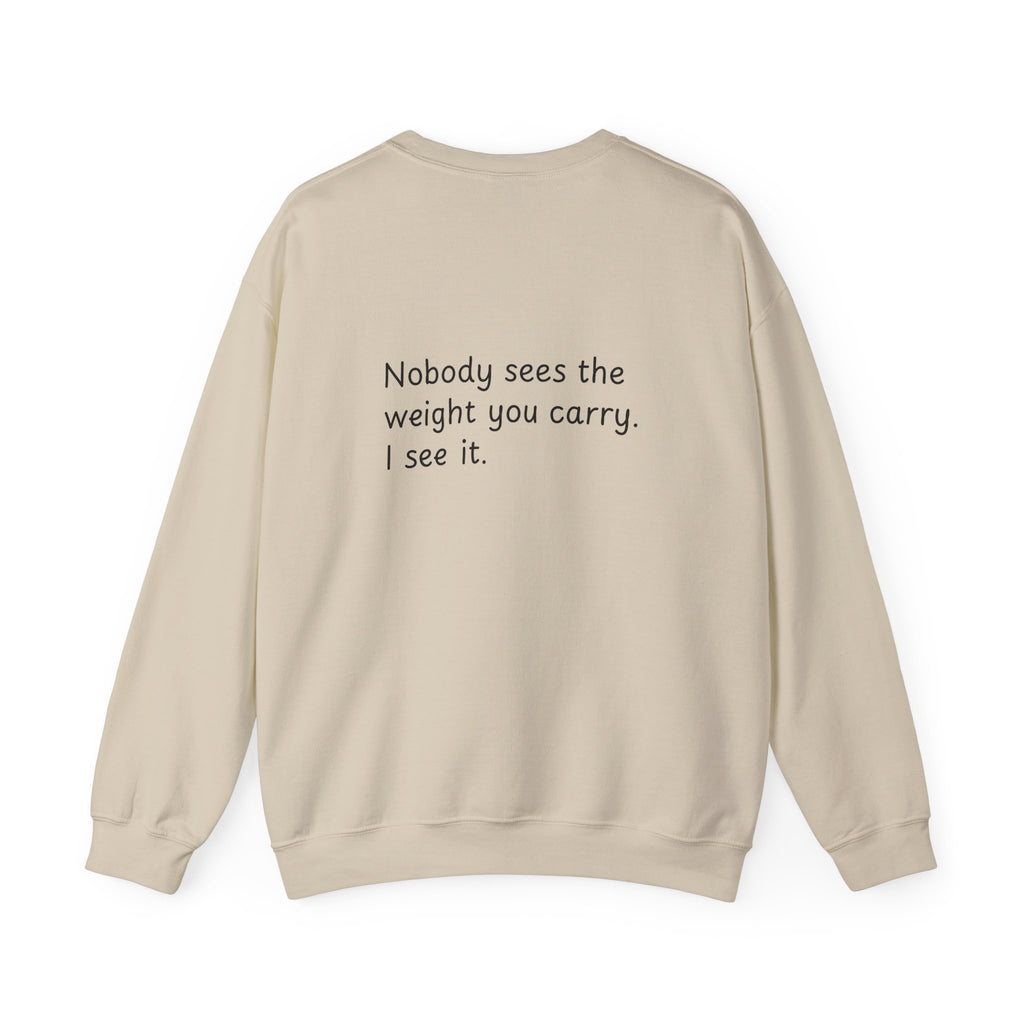 Crewneck Sweatshirt with 3:19 Minimal Script — Subtle Inspirational Graphic