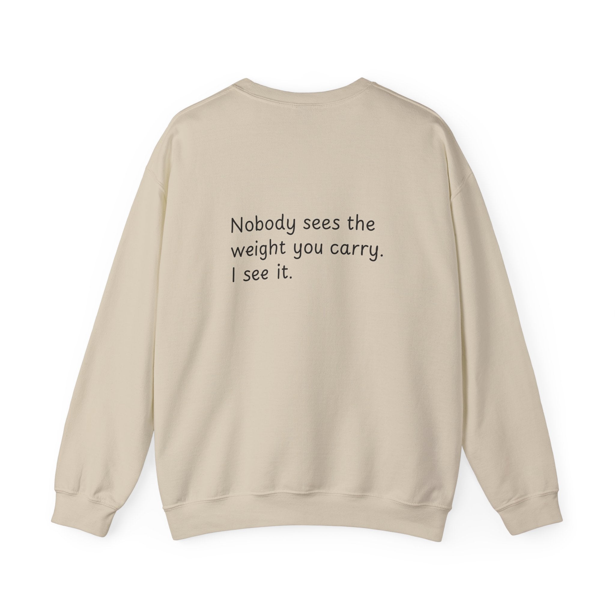 Crewneck Sweatshirt with 3:19 Minimal Script — Subtle Inspirational Graphic