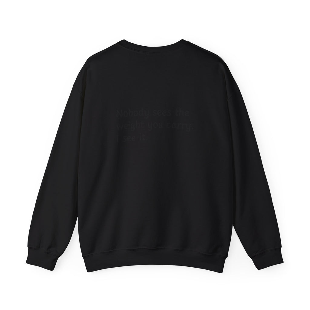Crewneck Sweatshirt with 3:19 Minimal Script — Subtle Inspirational Graphic