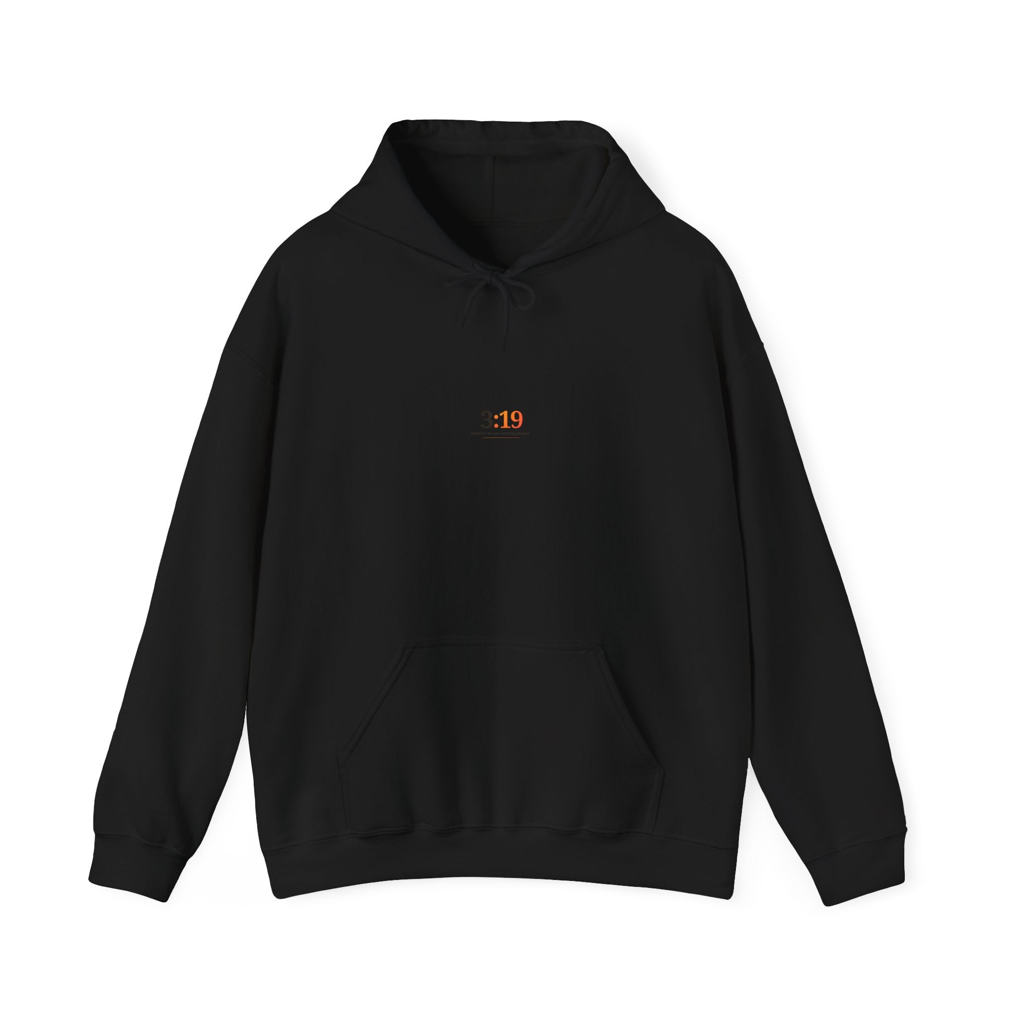 Minimal '3:19' White Hoodie — Simple Scripture Date Sweatshirt