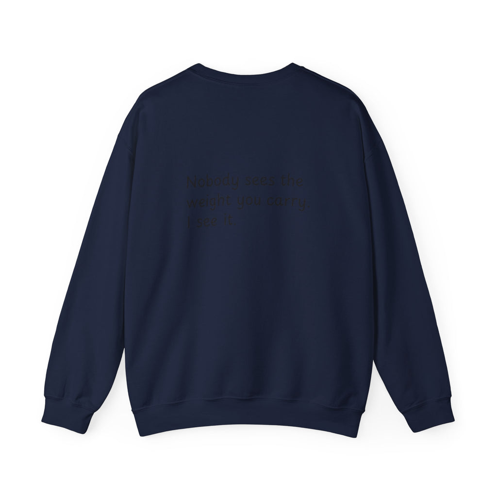 Crewneck Sweatshirt with 3:19 Minimal Script — Subtle Inspirational Graphic