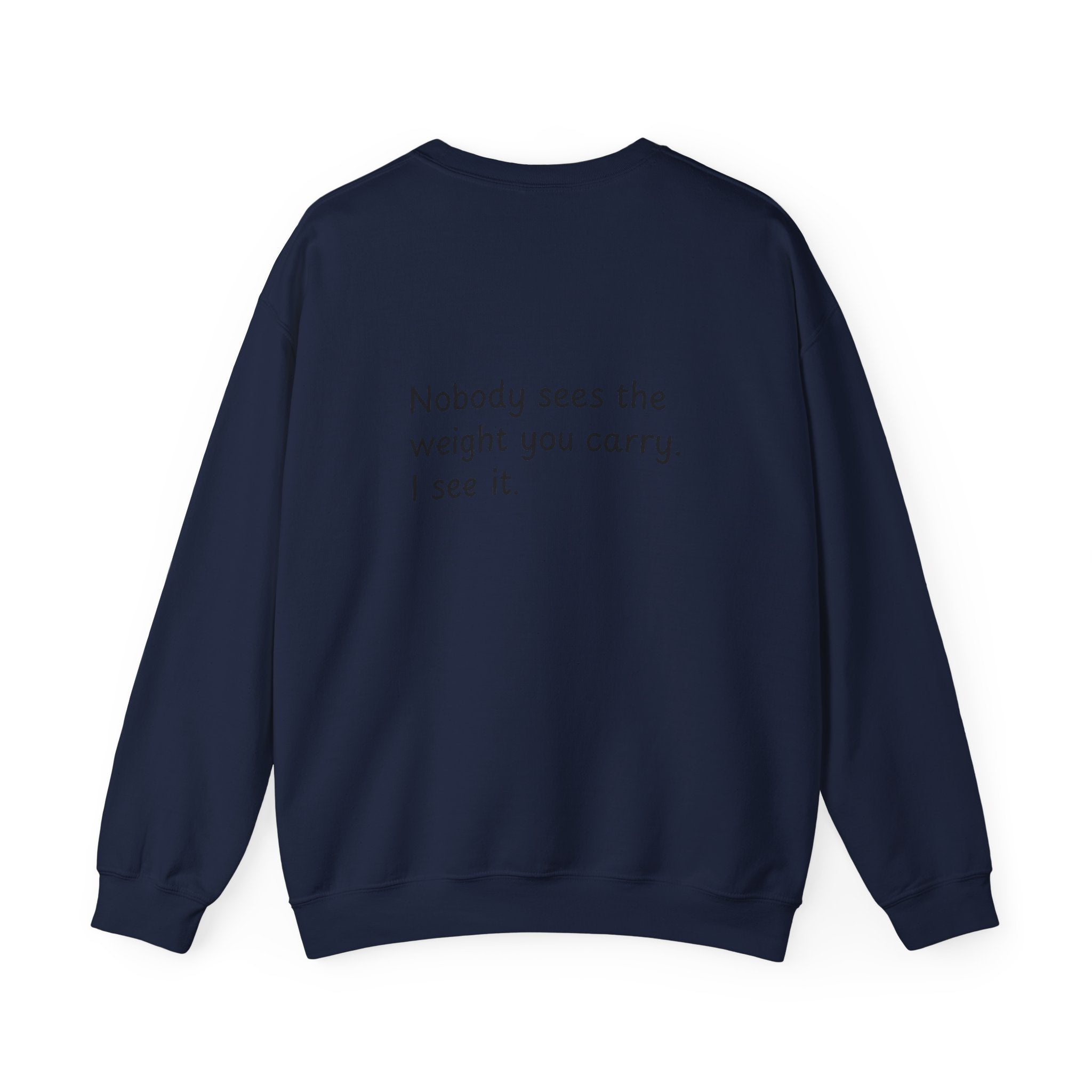 Crewneck Sweatshirt with 3:19 Minimal Script — Subtle Inspirational Graphic